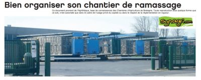 Organiser son chantier de ramassage