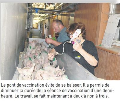 Réduire la pénibilité avec un pont de vaccination